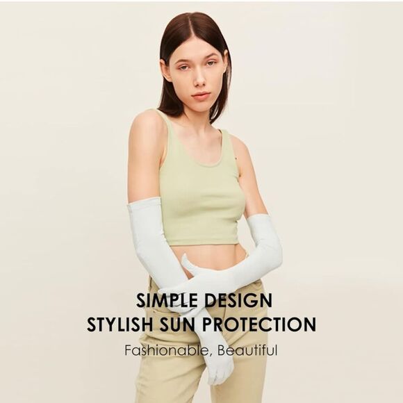 Gloves Women Formal Gray XL UV Protection Touchscreen UPF 50 Driving Cooling OC5 - Picture 8 of 8